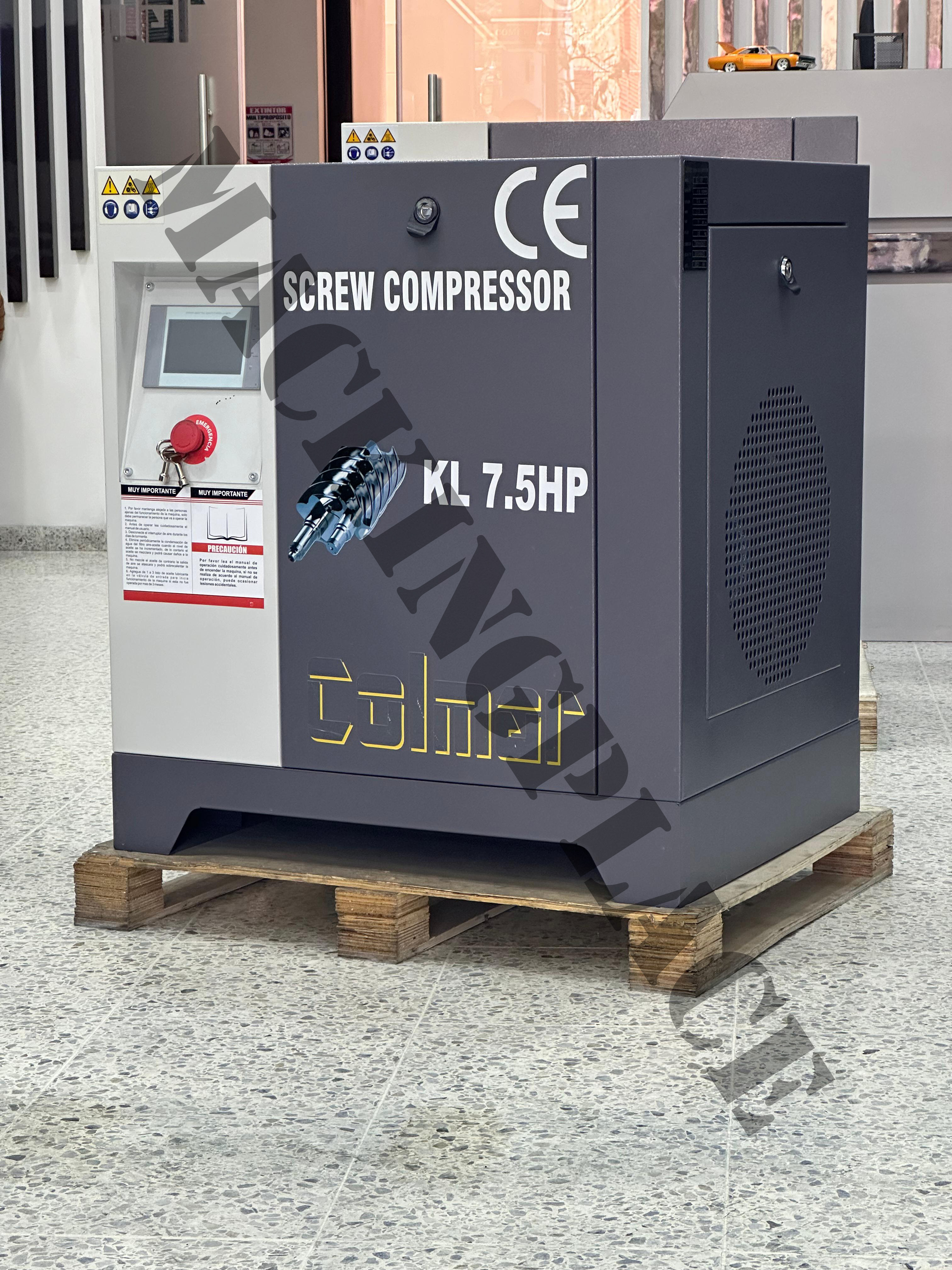 Compresor de Tornillo KL 7.5HP - Trifásico, silencioso y eficiente